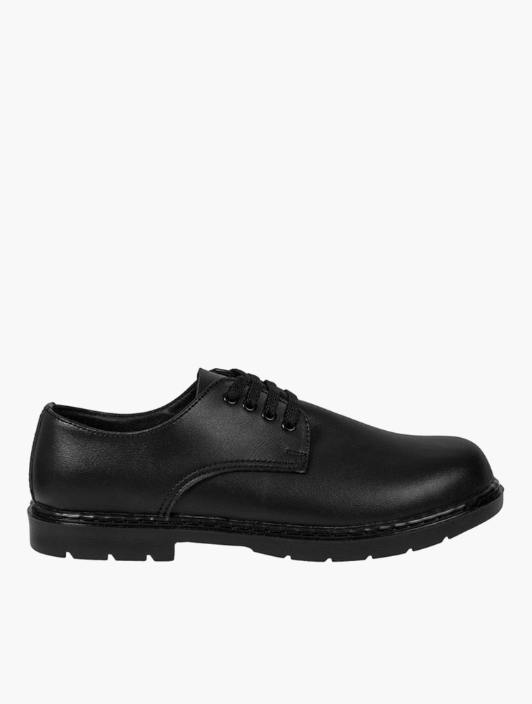 MyRunway Shop Woolworths Black Leather Lace Up School Shoes for
